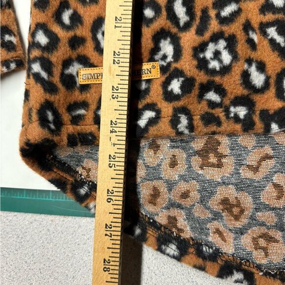 Simply Southern Leopard Print Fleece Shacket Relaxed Fit, Women's Size L - Picture 15 of 15